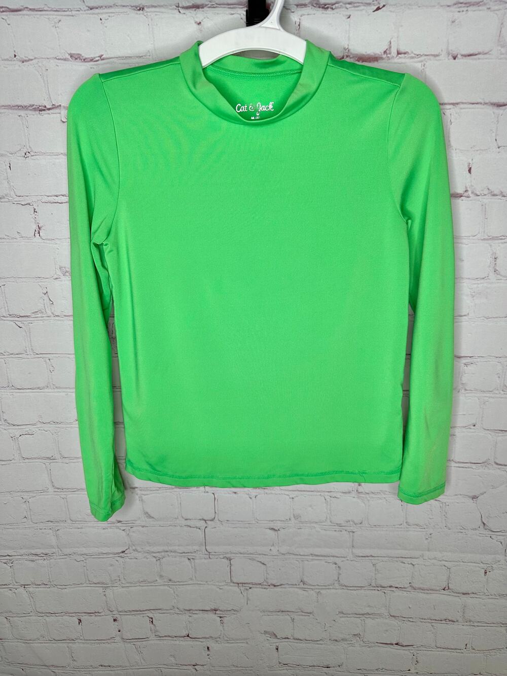 Cat & Jack Lime Green Long Sleeve Rash Guard Boys Kids Medium Swimwear